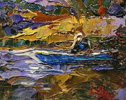 Vibrant impasto oil painting Solitude in Nature by Oleksiy Ivanyuk