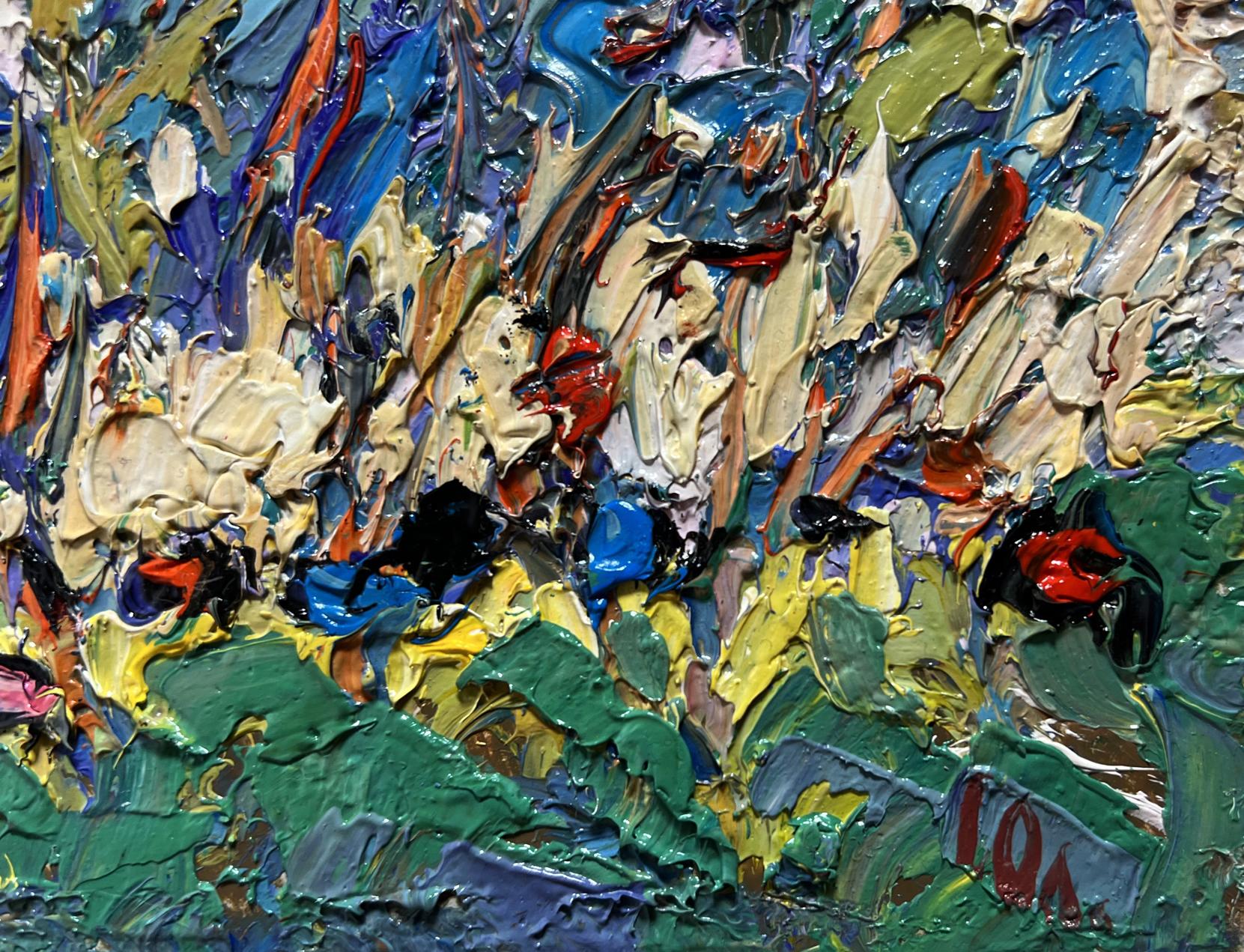 Vibrant impasto oil painting Green rustle of grass by Oleksiy Ivanyuk