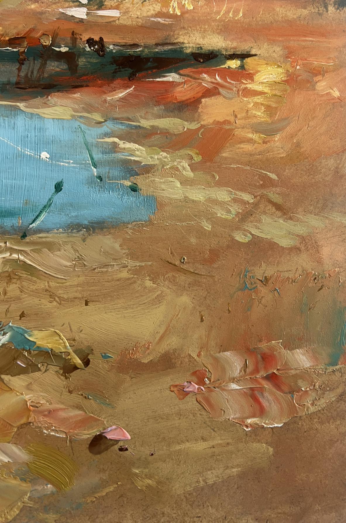 Oil painting Hidden corner by the sea by Yuriy Suprunchuk abstract expressionist