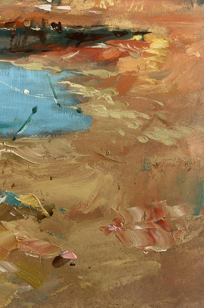 Oil painting Hidden corner by the sea by Yuriy Suprunchuk abstract expressionist