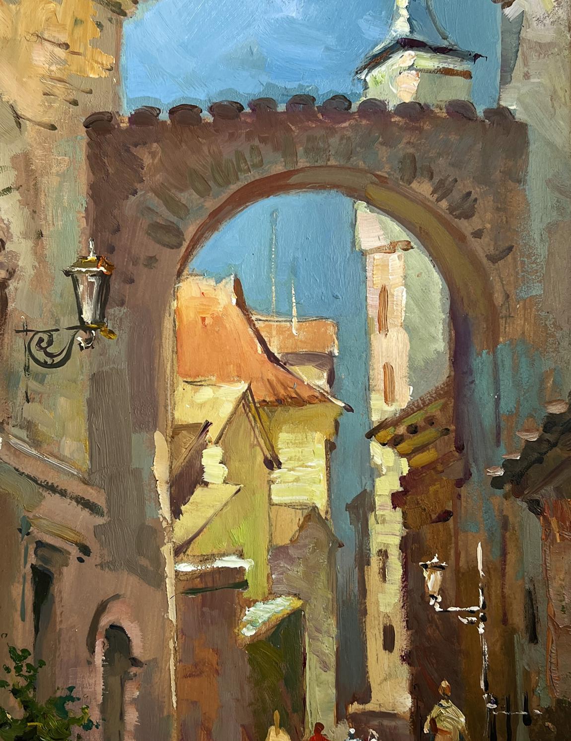 Oil painting of old city street by Yuriy Suprunchuk