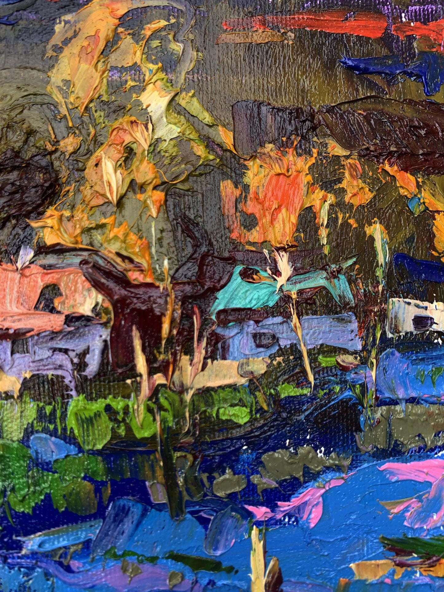 Vibrant Night has come oil painting by Ivanyuk Oleksiy with impasto strokes