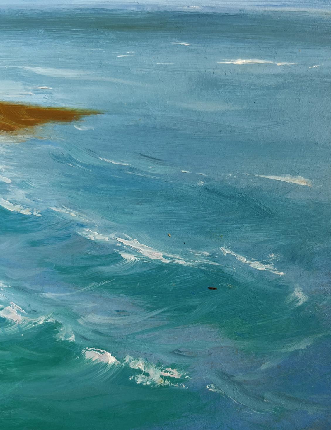 Oil painting The call of distant waves by Yuriy Suprunchuk textured ocean waves