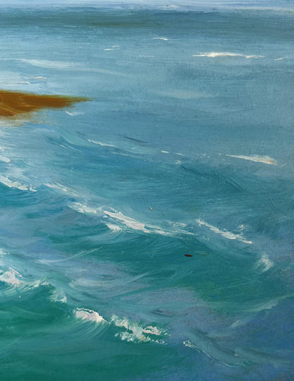 Oil painting The call of distant waves by Yuriy Suprunchuk textured ocean waves
