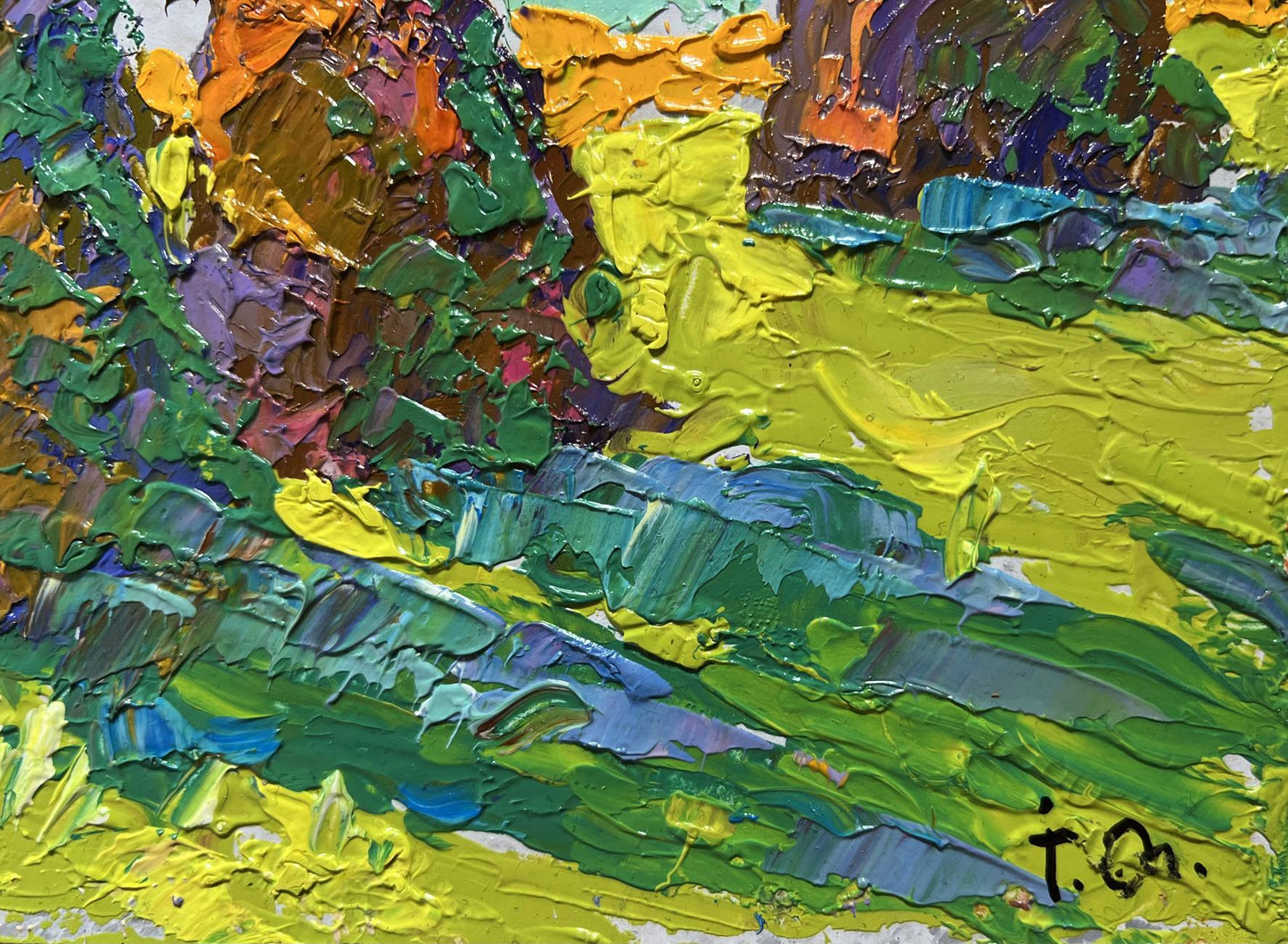 Vibrant impressionist oil painting Fragrant hay in the field by Oleksiy Ivanyuk
