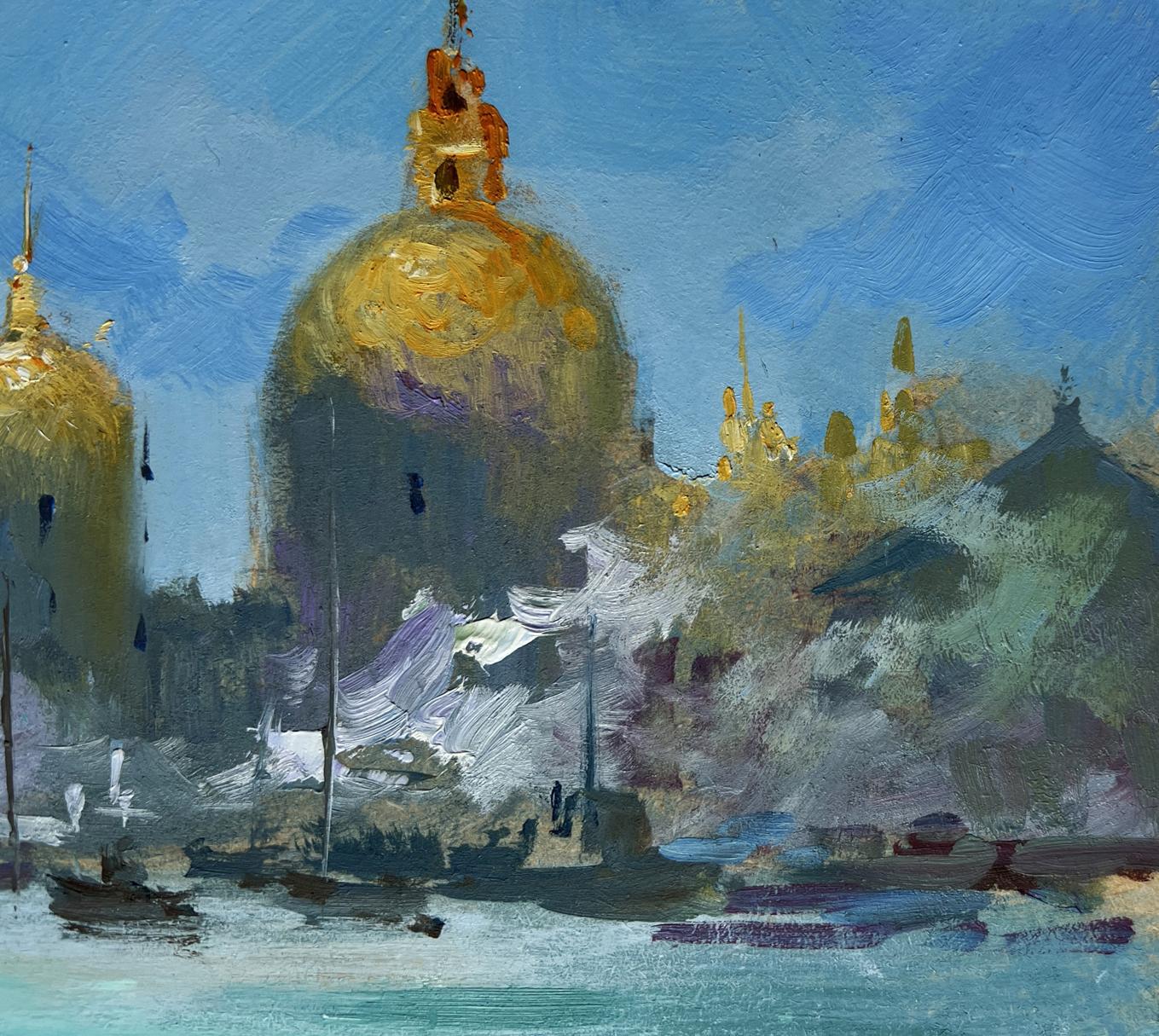 Vibrant oil painting of Venice cathedral by Yuriy Suprunchuk, Holidays in Venice