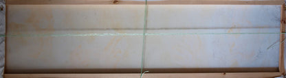 Back of Oil painting Gemarmen Konsta G. Amelinn with taut translucent sheet on wooden frames secured by green string