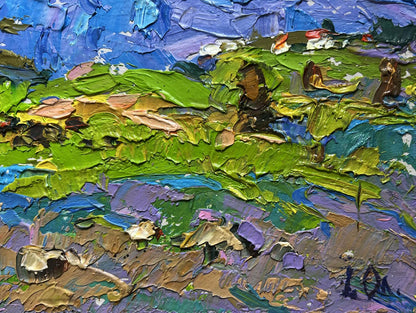 Vibrant impressionist oil painting On the mountain plains by Oleksiy Ivanyuk