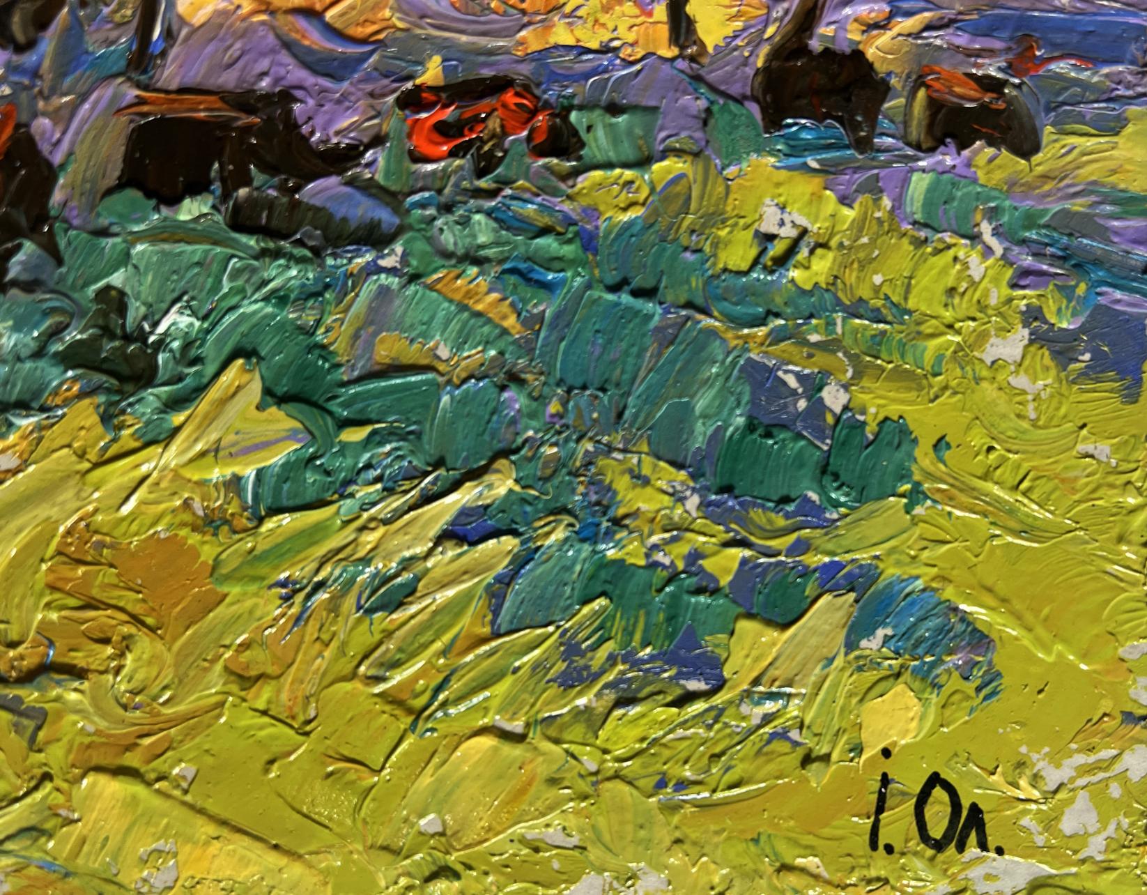 Vibrant impressionist oil painting A light breeze in the meadows by Oleksiy Ivanyuk