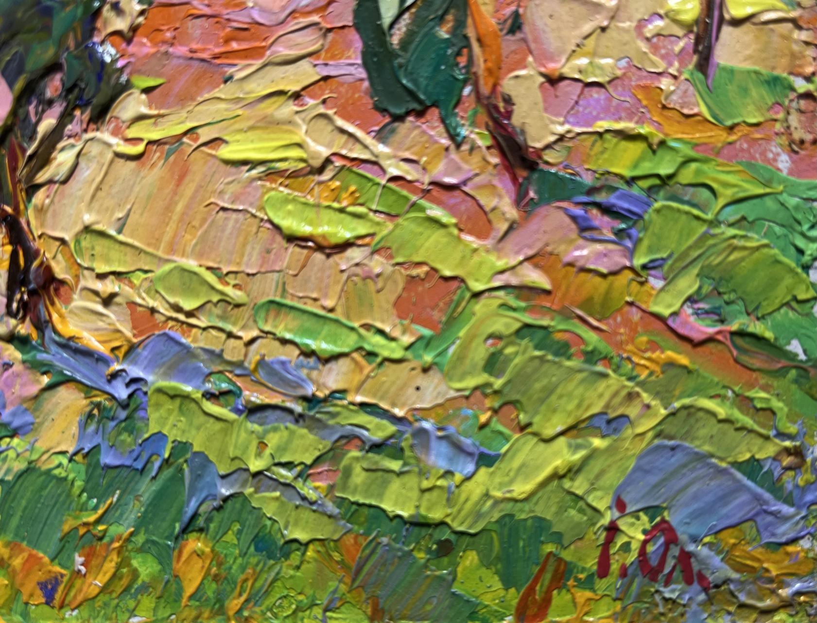 Vibrant impasto oil painting Rustle of poplar trees by Oleksiy Ivanyuk
