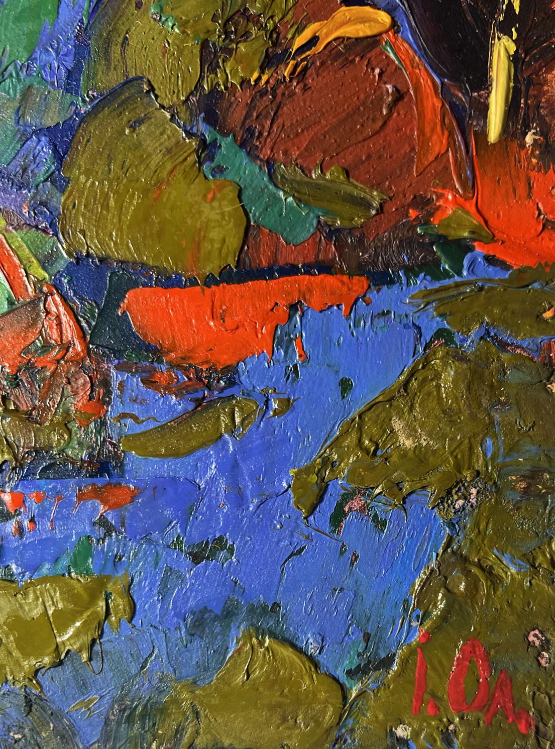Vibrant Yellow Moon in the Field oil painting by Oleksiy Ivanyuk