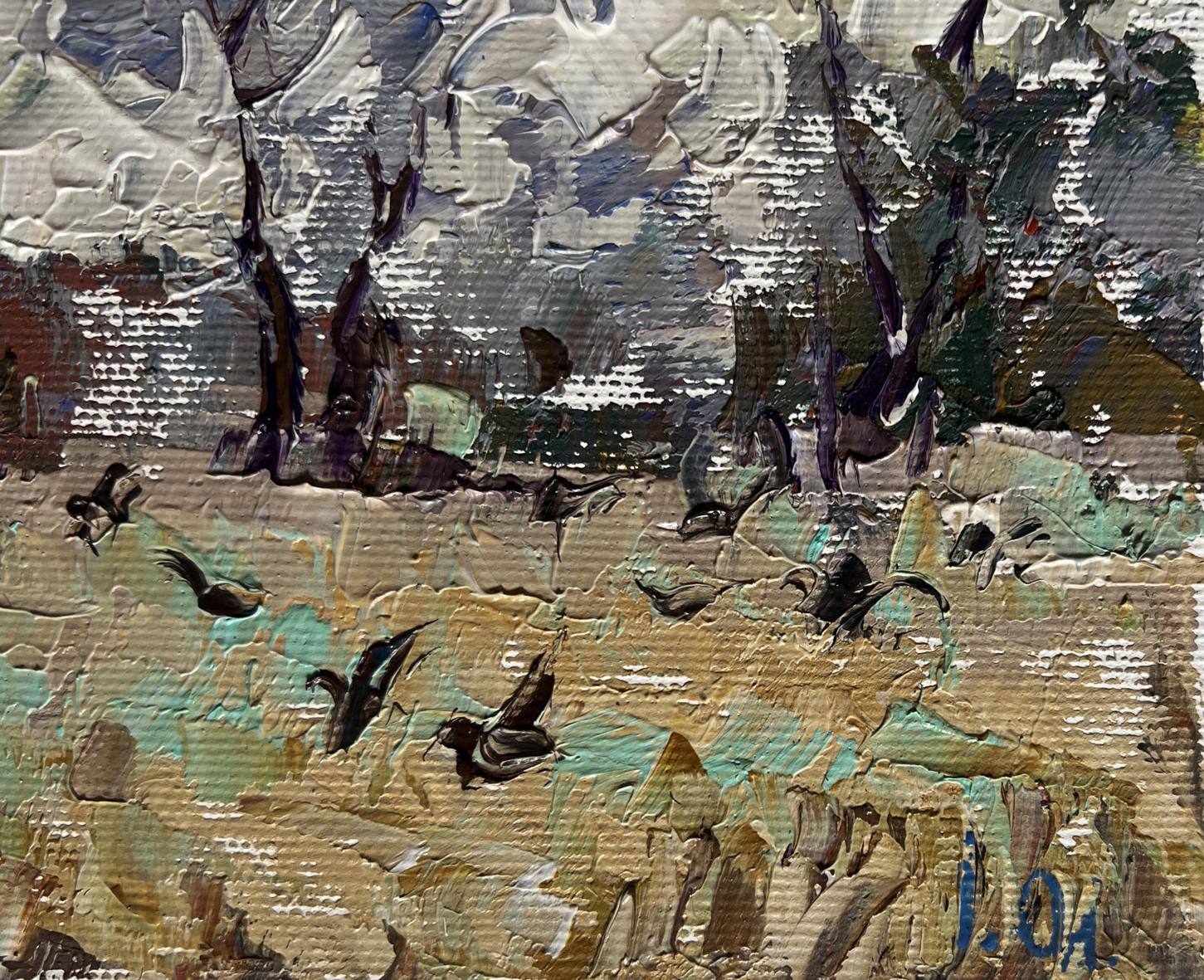 Textured impressionist oil painting Deep autumn has arrived by Oleksiy Ivanyuk
