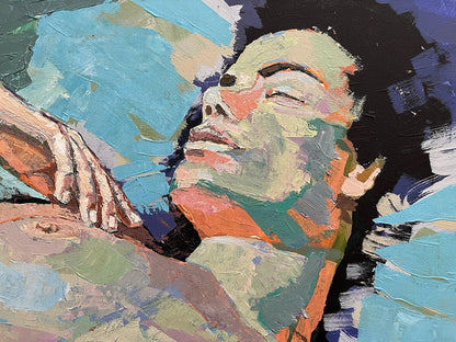 Acrylic painting figure Serhiy Kovalev