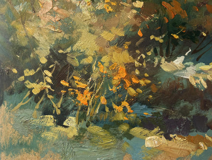 Oil painting Walking in the autumn forest by Yuriy Suprunchuk