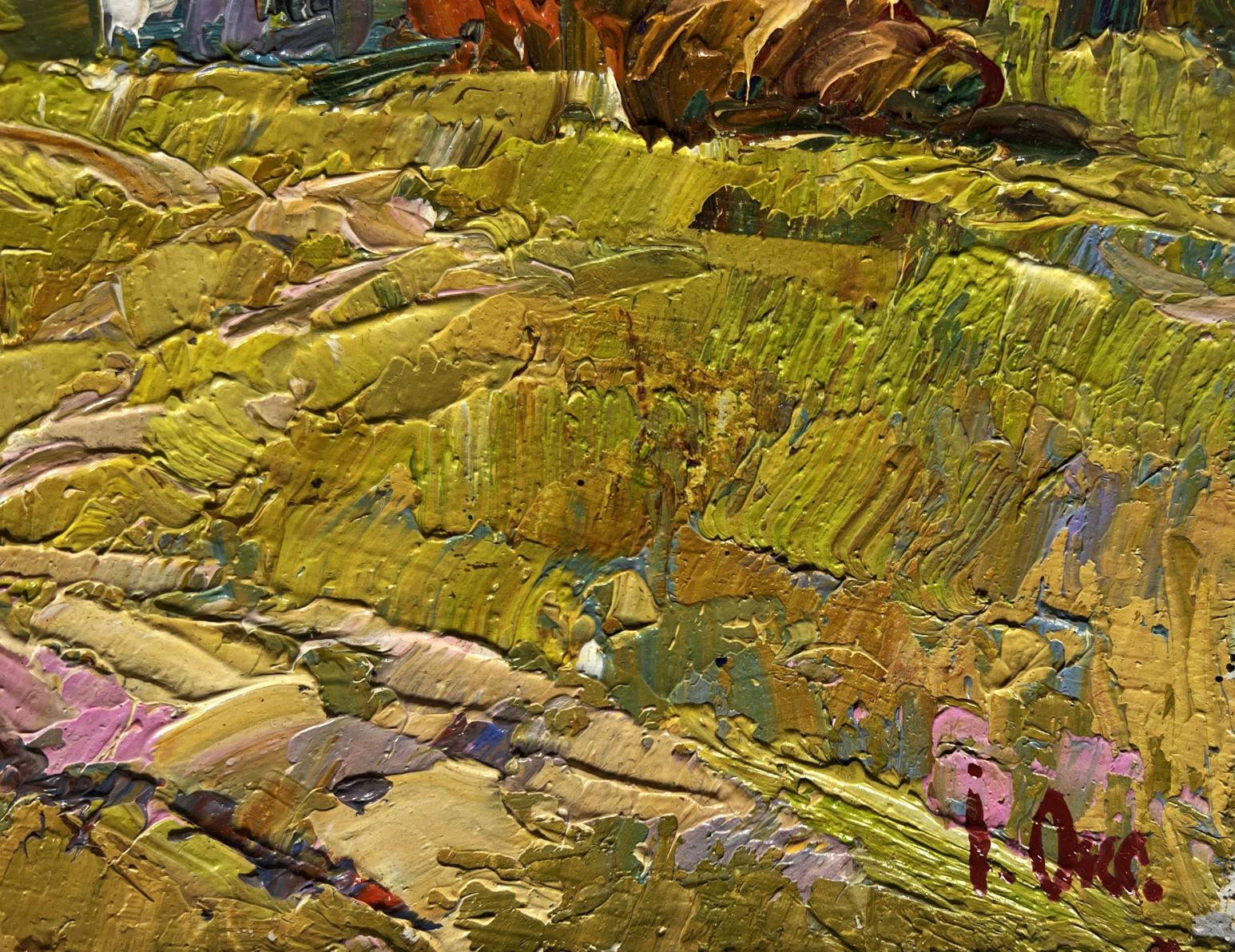 Oil painting Autumn has come to the village by Oksana Ivanyuk