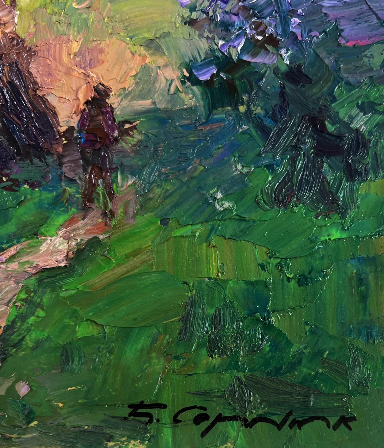 Vibrant oil painting The earth awakens in sunlight by Boris Serdyuk