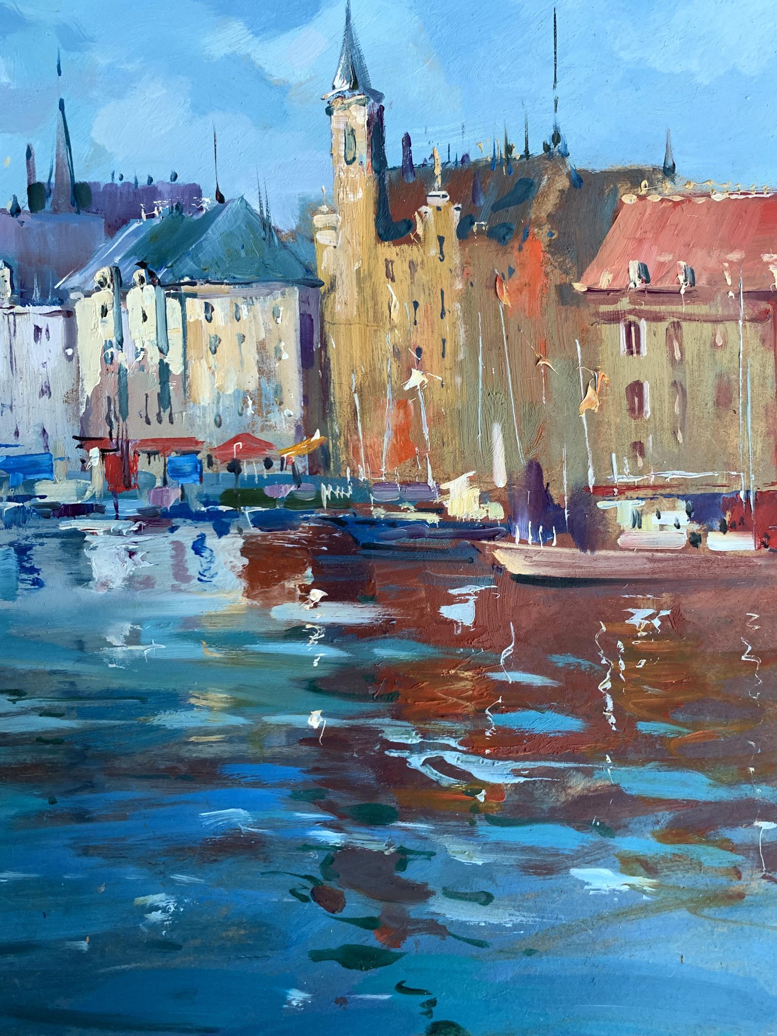 Vibrant impressionist oil painting like Venice by Yuriy Suprunchuk