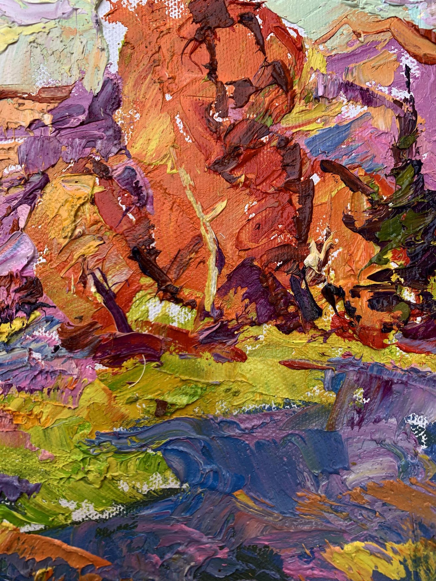 Vibrant impressionist oil painting Sunny autumn day by Ivanyuk Oleksiy
