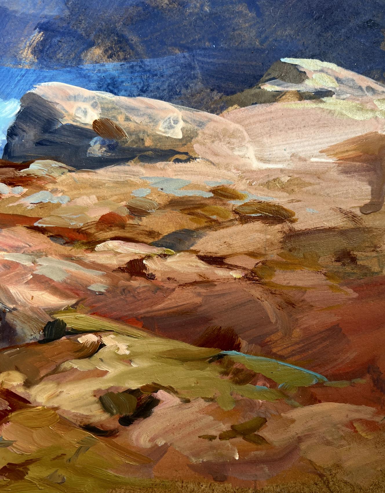 Oil painting Sea Breeze on a Clear Day by Yuriy Suprunchuk, rugged coast