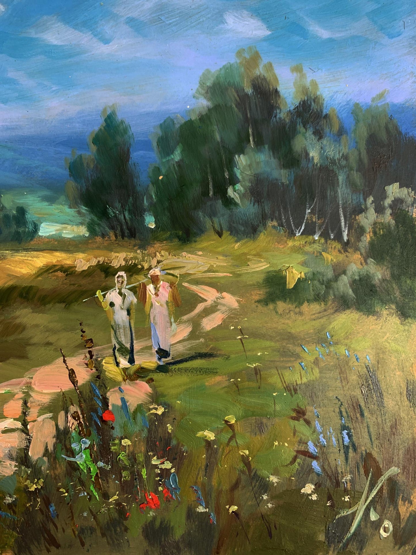 Oil painting A light breeze on a flower field by Yuriy Suprunchuk