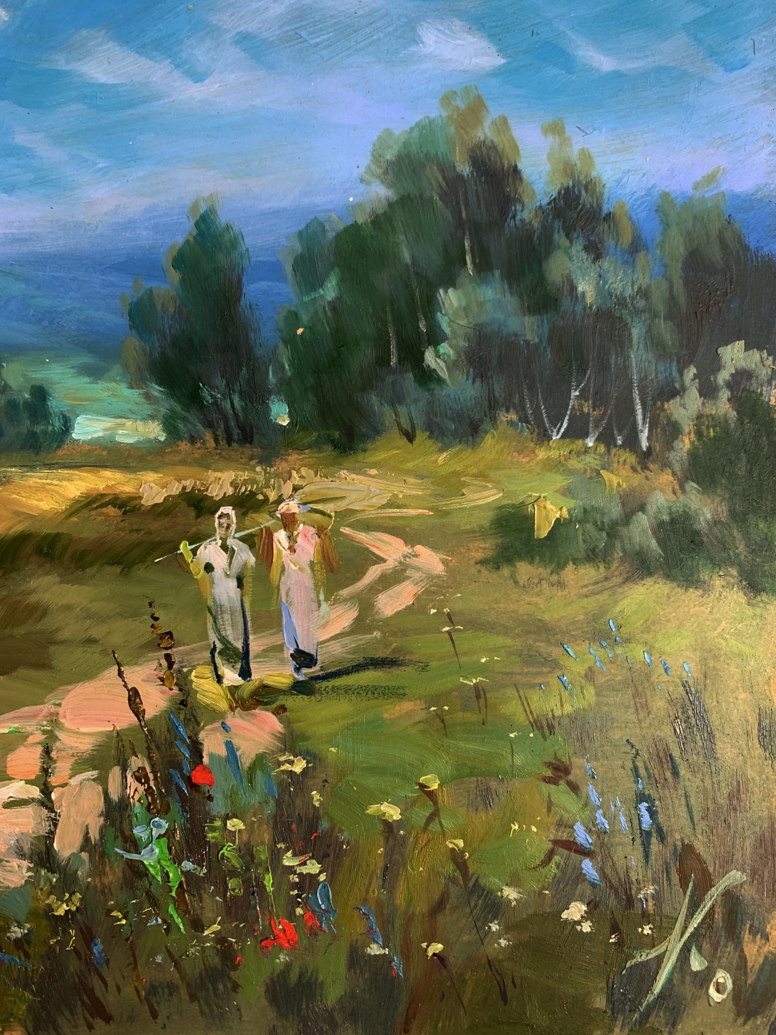Oil painting A light breeze on a flower field by Yuriy Suprunchuk