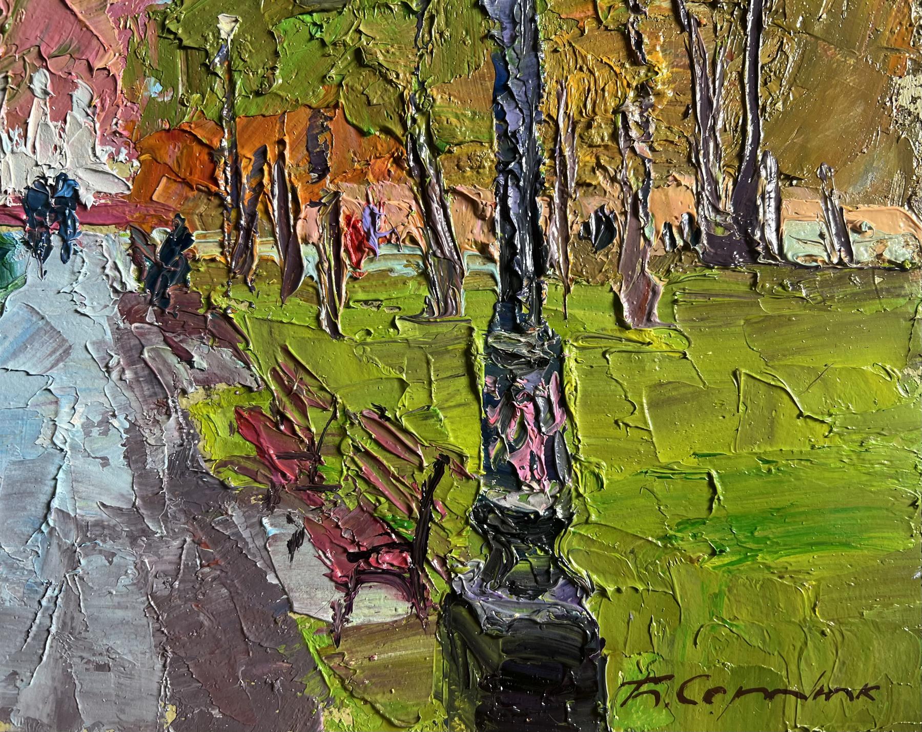 Vibrant impressionist oil painting of City National Park by Boris Serdyuk