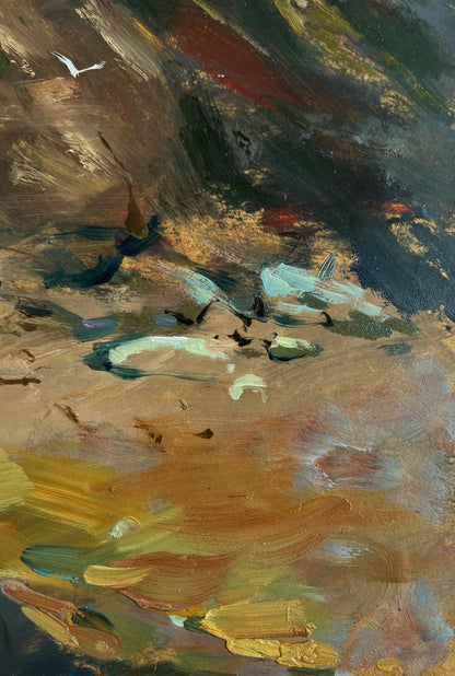 Oil painting Sunlight through the clouds by Yuriy Suprunchuk