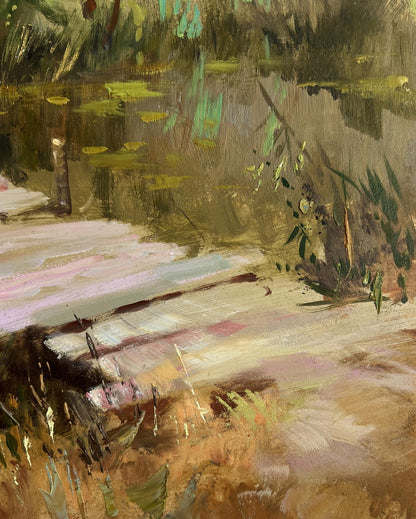 Impressionistic oil painting The Road Leading Home by Yuriy Suprunchuk