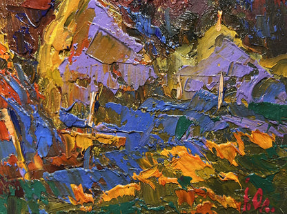 Oil painting The sun is setting by Oleksiy Ivanyuk vibrant sunset scene