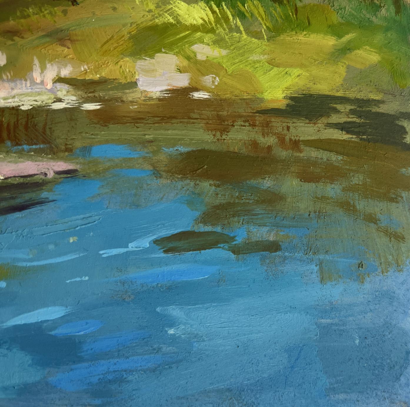 Abstract impressionist oil painting The road to the river by Yuriy Suprunchuk