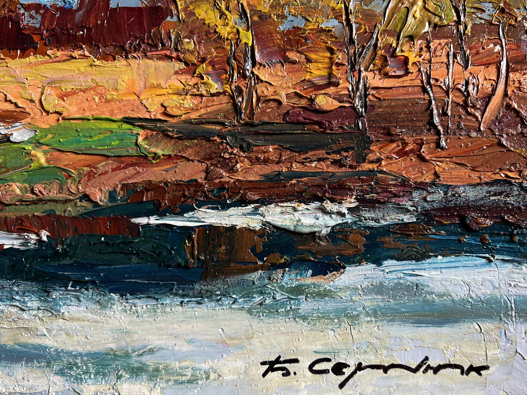 Oil painting Its a nasty day by Boris Serdyuk impasto landscape
