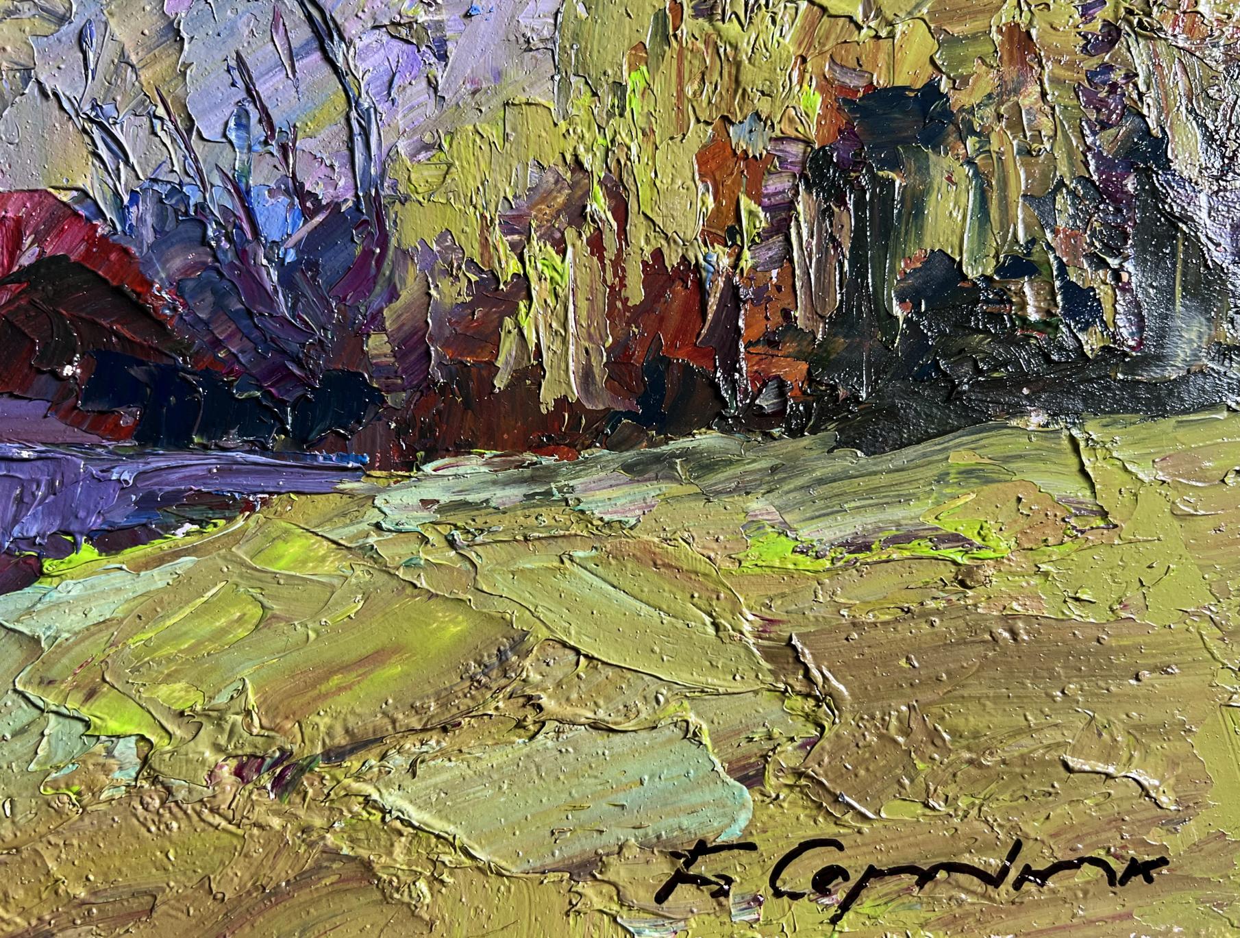Oil painting Hot August Day by Boris Serdyuk impressionist landscape