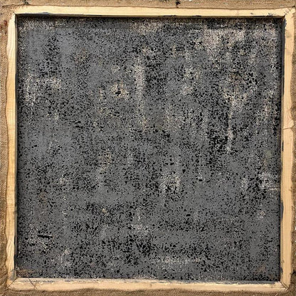Oil painting Parisian comfort Serhiy Kovalev on textured dark gray canvas in light wood frame