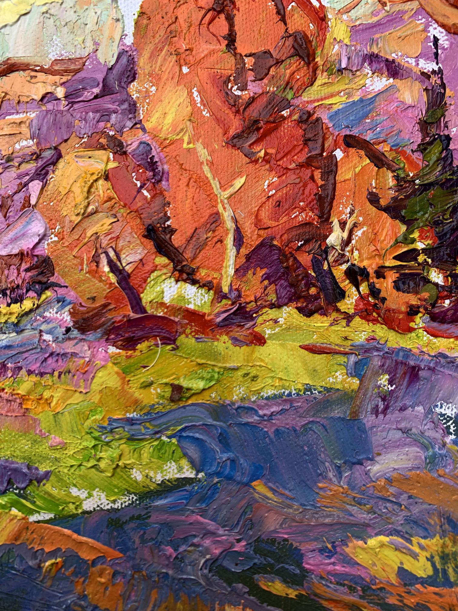 Vibrant impressionist oil painting Sunny autumn day by Ivanyuk Oleksiy