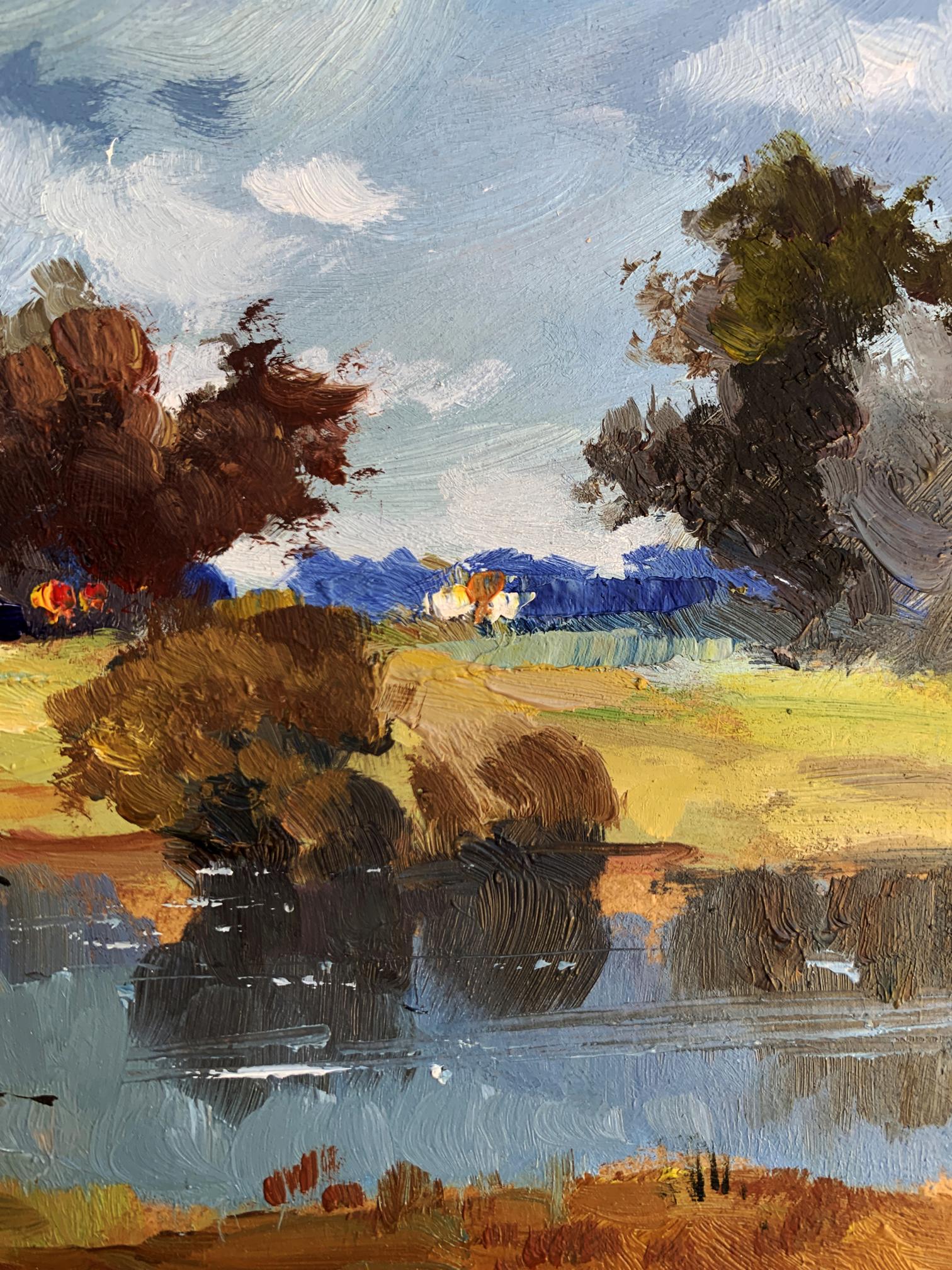 Impressionistic oil painting River Silence by Yuriy Suprunchuk