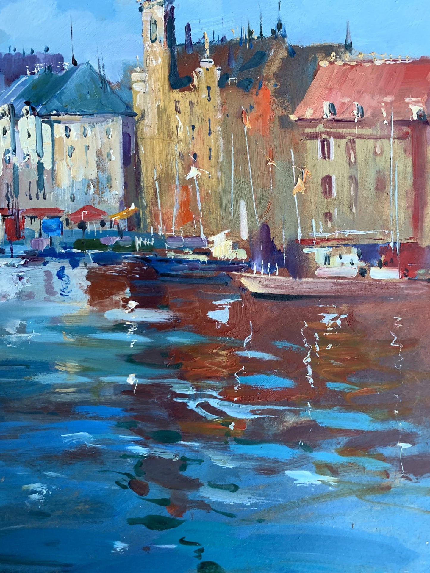 Vibrant impressionist oil painting like Venice by Yuriy Suprunchuk