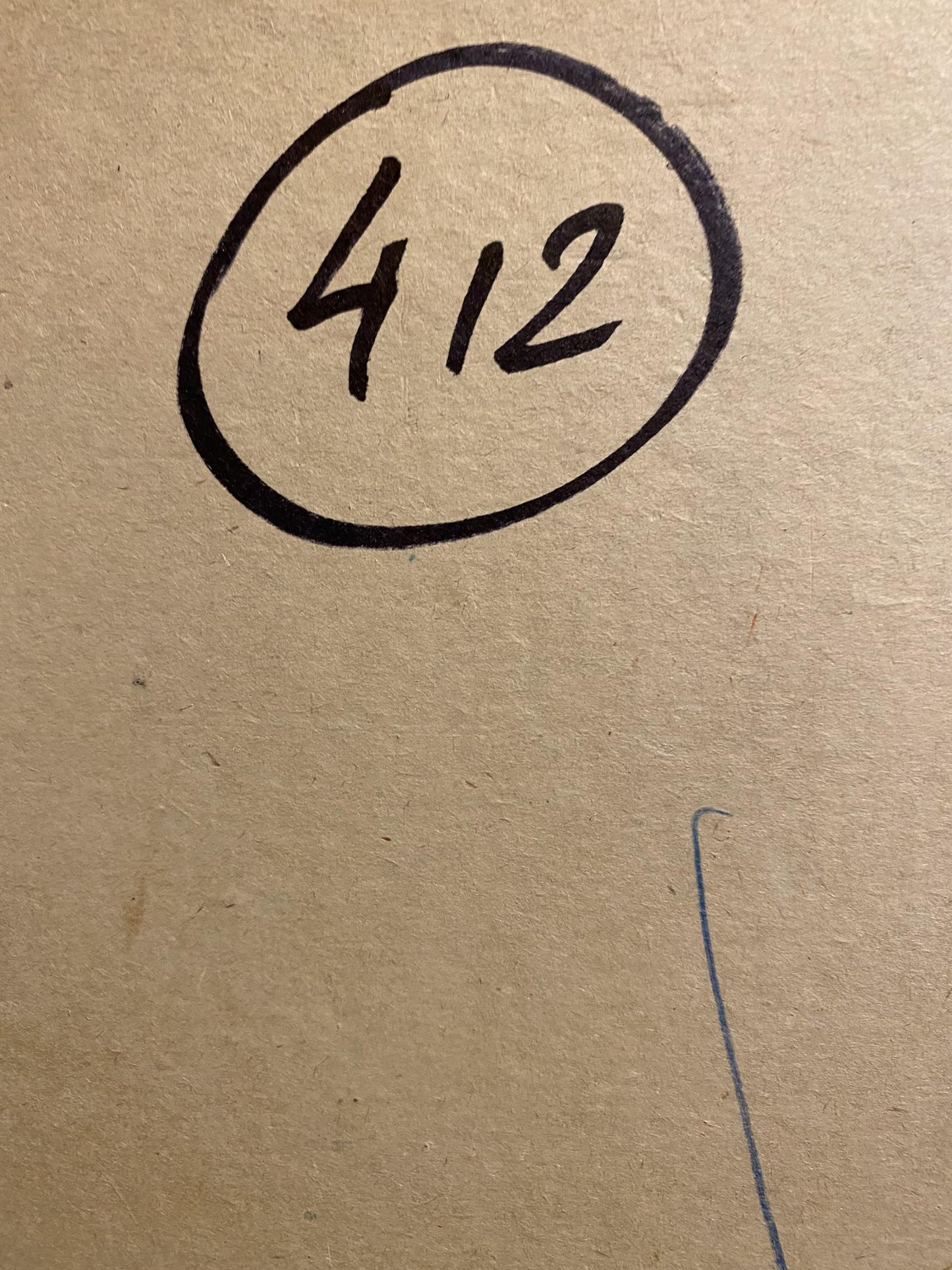 Black ink 412 circled on back of Oil painting Kherson Museum Mikhail Kobylenkov
