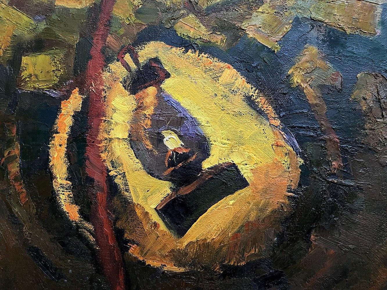 Oil painting Evening Still Life by Oleksandr Andreev, abstract blue figure