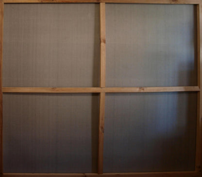 Back of Oil painting Creation in Act II Konsta G. Amelinn with gray fabric quadrants