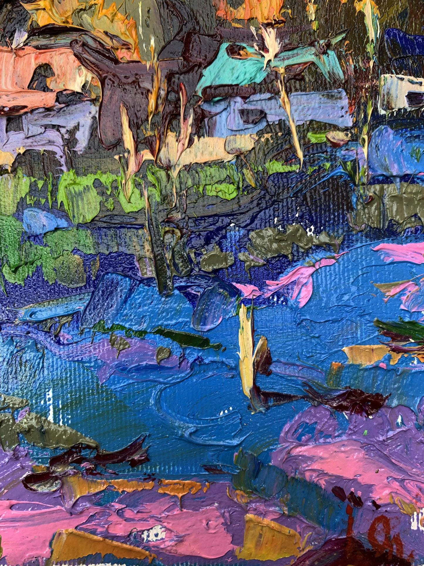 Vibrant impasto oil painting Night has come by Ivanyuk Oleksiy
