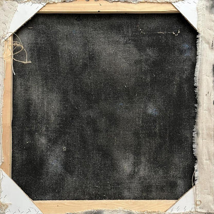 Back of Serhiy Kovalev Oil painting Outside after the rain, black canvas weave, light wood frame