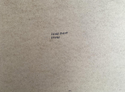 Handwritten inscription on back of Yuriy Suprunchuk oil painting, textured beige paper