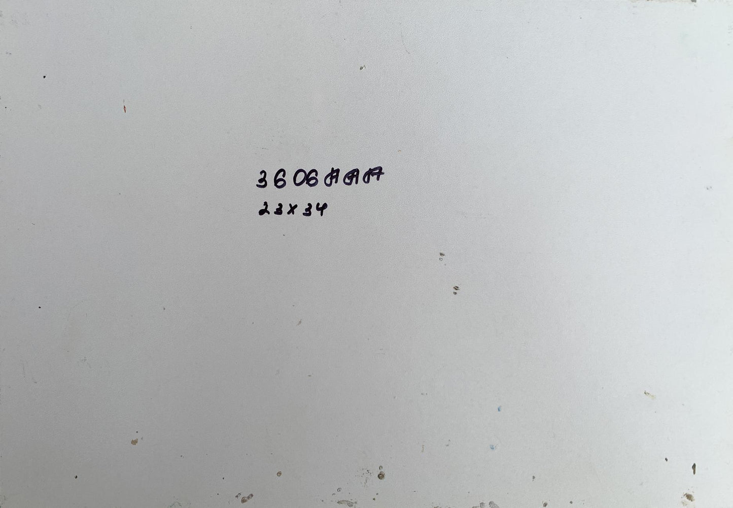Back of Yuriy Suprunchuk oil painting Clouds with handwritten ink markings