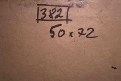 Handwritten math notation on beige textured surface by Nikolay Rabotyagov