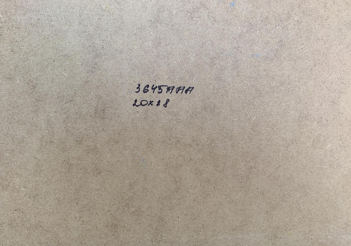 Back of Yuriy Suprunchuk seagull oil painting label: 384571/6, 20x 1.8 on textured paper