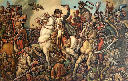 Oil painting of Napoleon at Austerlitz battle by Daniil Litvinov