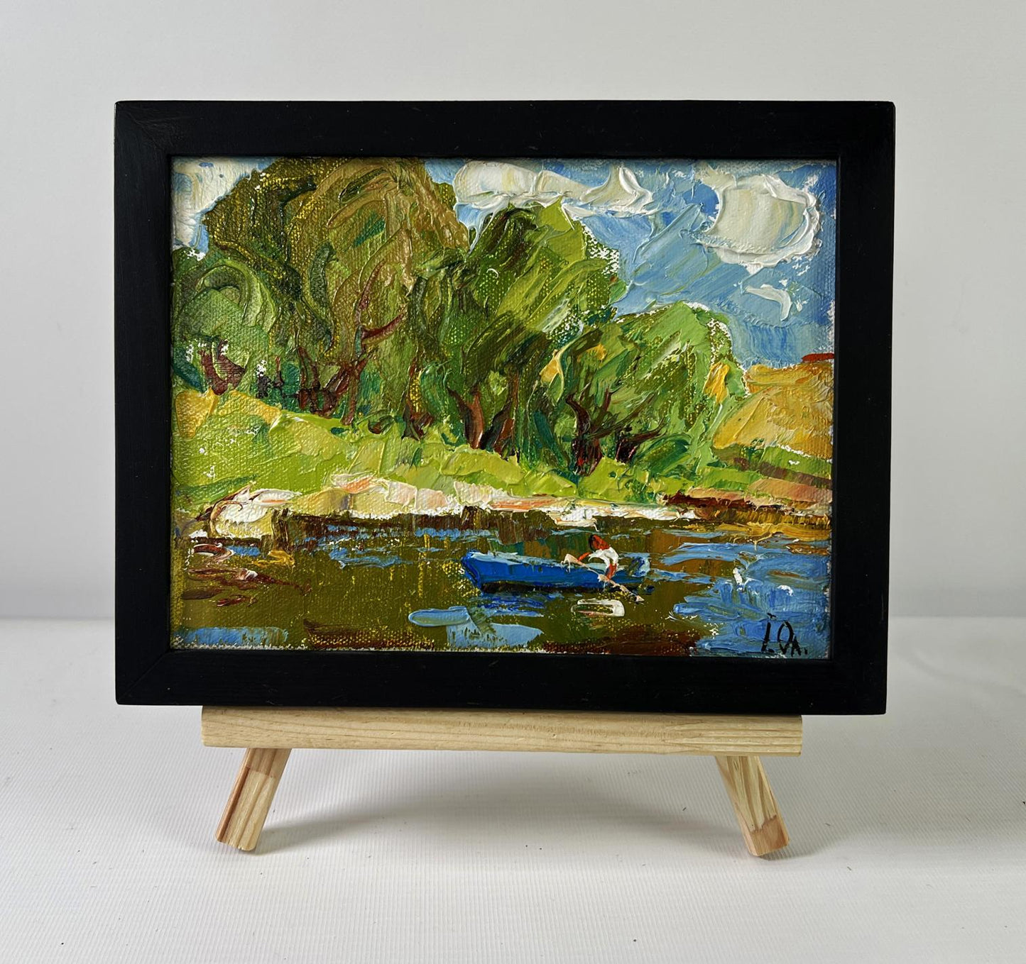 Oil painting Willows by the pond by Oleksiy Ivanyuk serene landscape