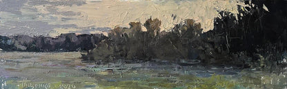 Oil painting Quiet Evening by Volodymyr Pashchenko serene landscape