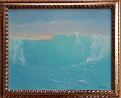 Framed oil painting Where the sea whispers to the clouds by Vasily Korkishko