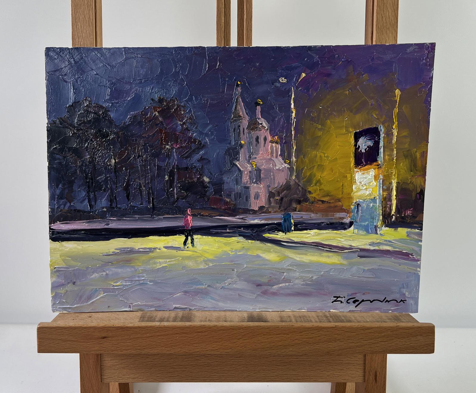 Oil painting The city never sleeps by Boris Serdyuk night scene